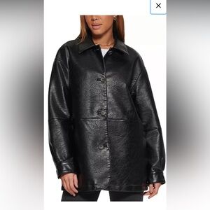 Women's Levi's Black Faux, leather Leather Jacket size XS